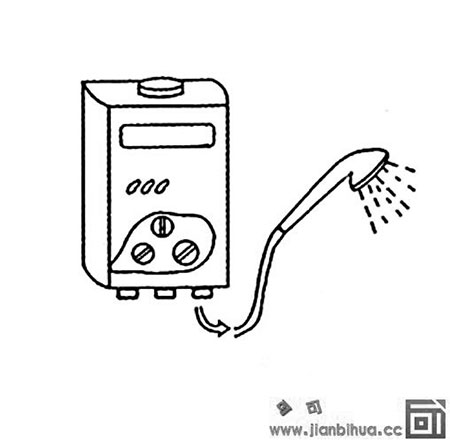 热水器绘画图片